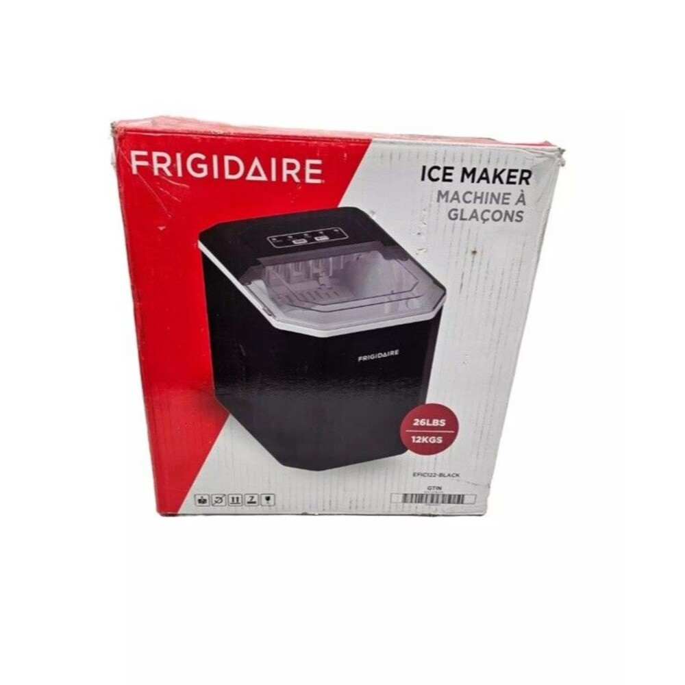 Frigidaire EFIC122-BLACK Compact 26LB. Ice Maker Used Once No Box